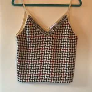 Zara houndstooth cami size M